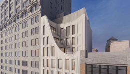 Render of the crown for 10 W 17th St, by DXA Studio